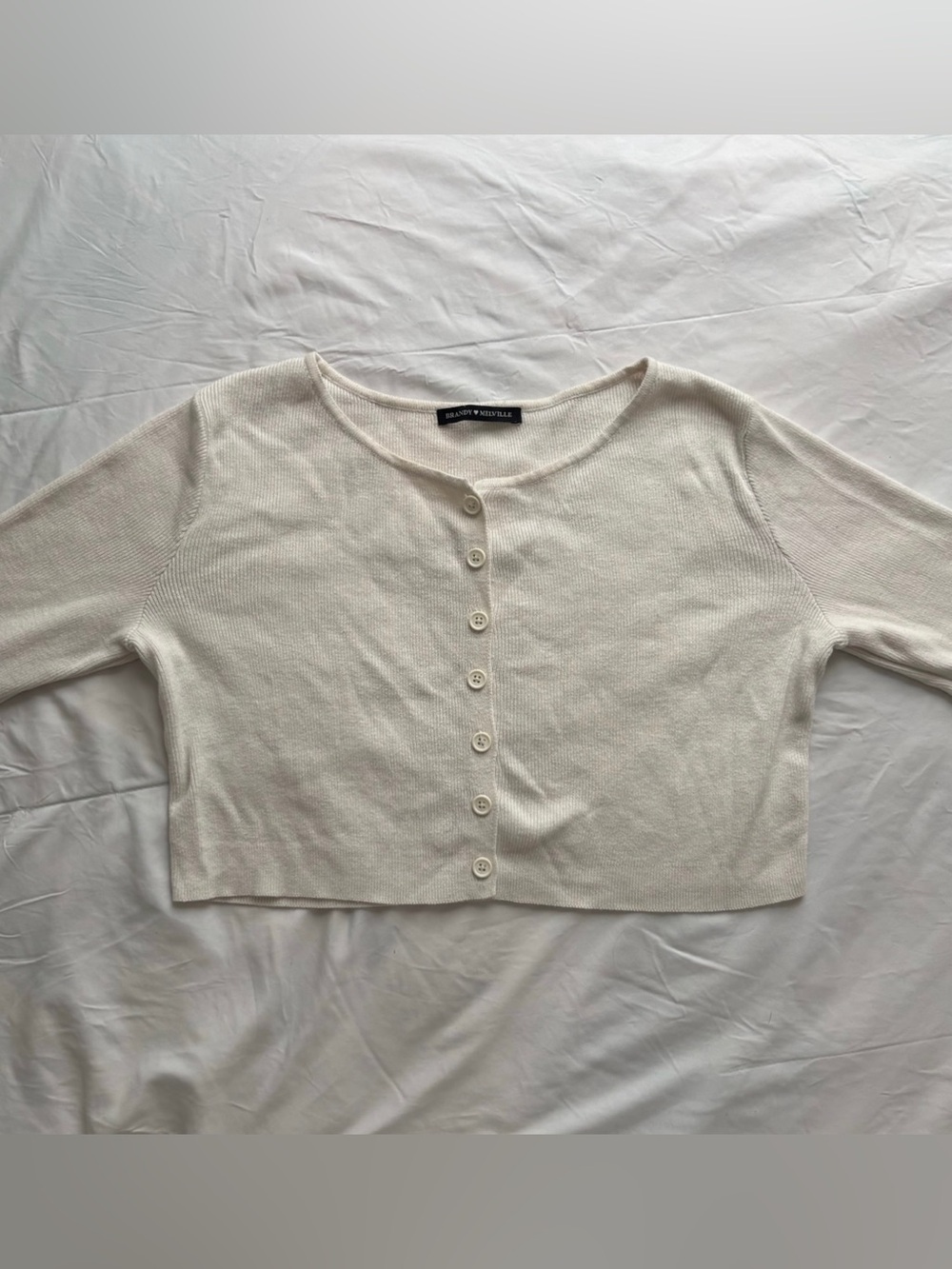 brandy cropped white button up